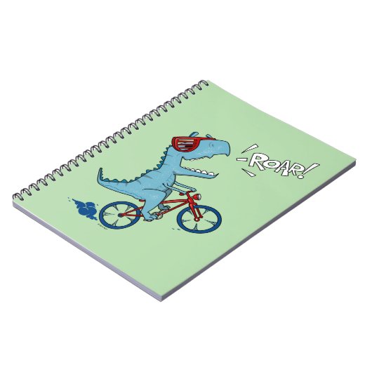 Fahrrad T-Rex Roar Notizblock (Linke Seite)