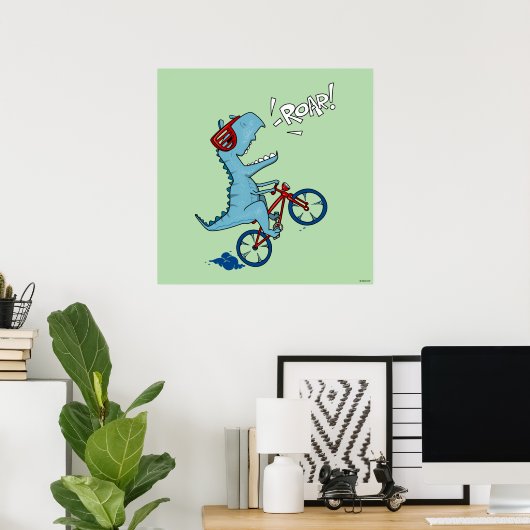 Fahrrad T-Rex Roar Poster (Heimbüro)