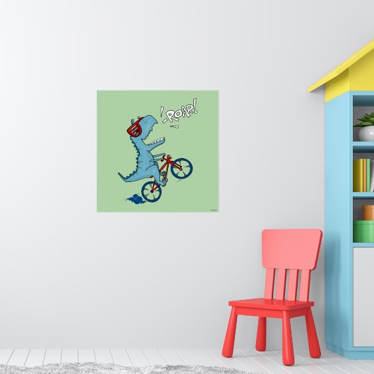 Fahrrad T-Rex Roar Poster (Kinderzimmer 1)