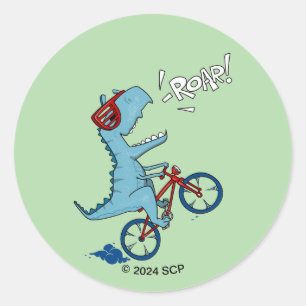 Fahrrad T-Rex Roar Runder Aufkleber