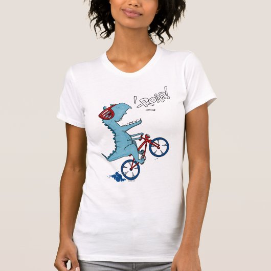 Fahrrad T-Rex Roar T-Shirt (Vorderseite)