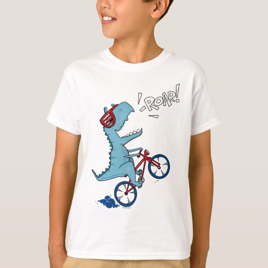 Fahrrad T-Rex Roar T-Shirt (Vorderseite)