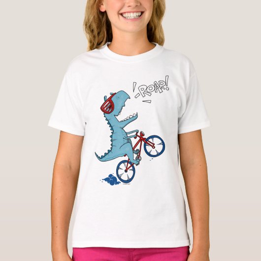 Fahrrad T-Rex Roar T-Shirt (Vorderseite)