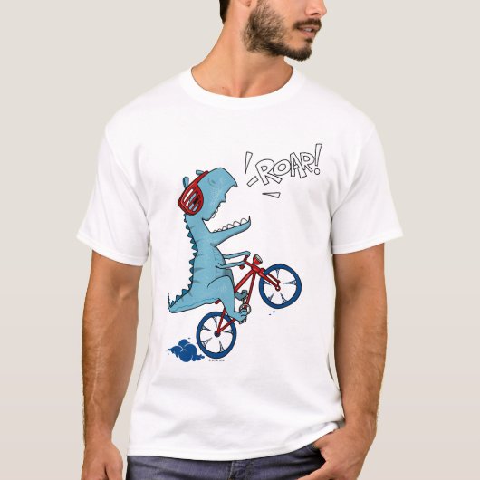 Fahrrad T-Rex Roar T-Shirt (Vorderseite)