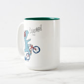 Fahrrad T-Rex Roar Zweifarbige Tasse (Vorderseite Links)