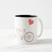 Fahrrad-Tandem-Tasse Zweifarbige Tasse (VorderseiteRechts)