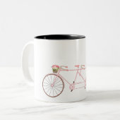 Fahrrad-Tandem-Tasse Zweifarbige Tasse (Vorderseite Links)