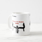 Fahrrad-Tasse - hinter Stangen Kaffeetasse (Vorderseite Links)