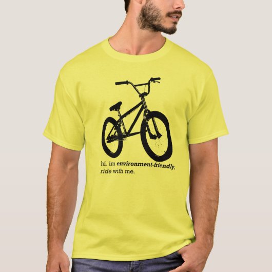 Fahrrad umweltfreundlich T-Shirt (Vorderseite)