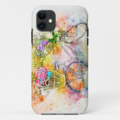 Fahrrad und Blume Case-Mate iPhone Hülle (Rückseite)