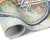 Fahrrad und Blume Geschenkpapier (Rolleneckpunkt)