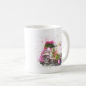 Fahrrad und Blume Kaffee Tasse (VorderseiteRechts)
