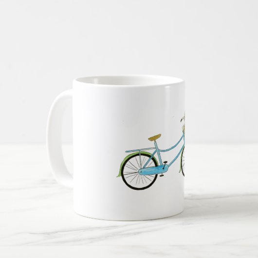 Fahrrad und Blume Kaffeetasse (Vorderseite Links)
