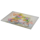 Fahrrad und Blume Schneidebrett (Ecke)