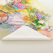 Fahrrad und Blume Sherpadecke (3/4)