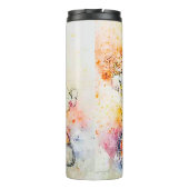 Fahrrad und Blume Thermosbecher (Rückseite)