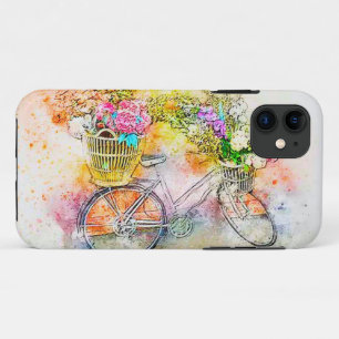 Fahrrad und Blumen Case-Mate iPhone Hülle