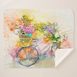 Fahrrad und Blumen Sherpadecke