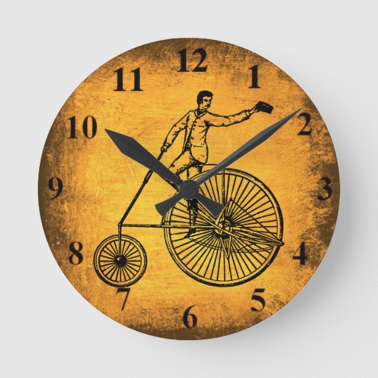 Fahrrad- und Fahrradmauer-Uhr Runde Wanduhr (Vorderseite)