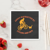 Fahrrad und Katze Serviette (Beispiel)