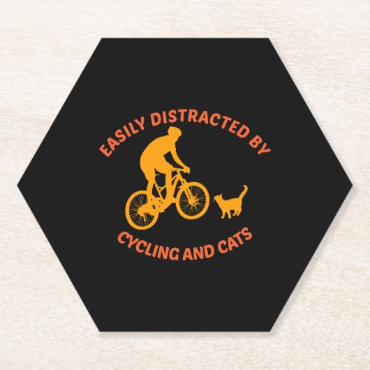 Fahrrad und Katze Untersetzer (Vorderseite)