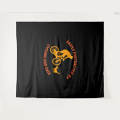 Fahrrad und Katze Wandteppich (Vorderseite (Horizontal))