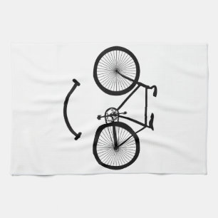 Fahrrad und Lächeln T-Shirt Fahrrad T-Shirt Schwar Geschirrtuch