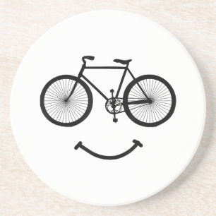 Fahrrad und Lächeln T-Shirt Fahrradfahren T-Shirt Getränkeuntersetzer