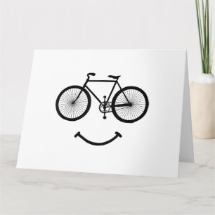 Fahrrad und Lächeln T - Shirt Radfahren Tee Shirt Karte