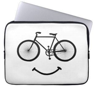 Fahrrad und Lächeln T - Shirt Radfahren Tee Shirt Laptopschutzhülle