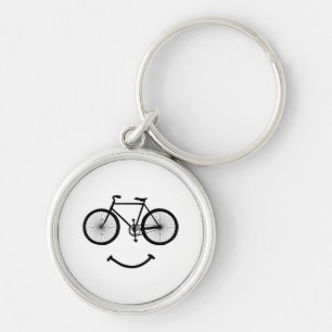 Fahrrad und Lächeln T - Shirt Radfahren Tee Shirt  Schlüsselanhänger