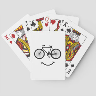 Fahrrad und Lächeln T - Shirt Radfahren Tee Shirt Spielkarten