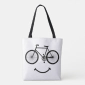 Fahrrad und Lächeln T - Shirt Radfahren Tee Shirt Tasche (Rückseite)
