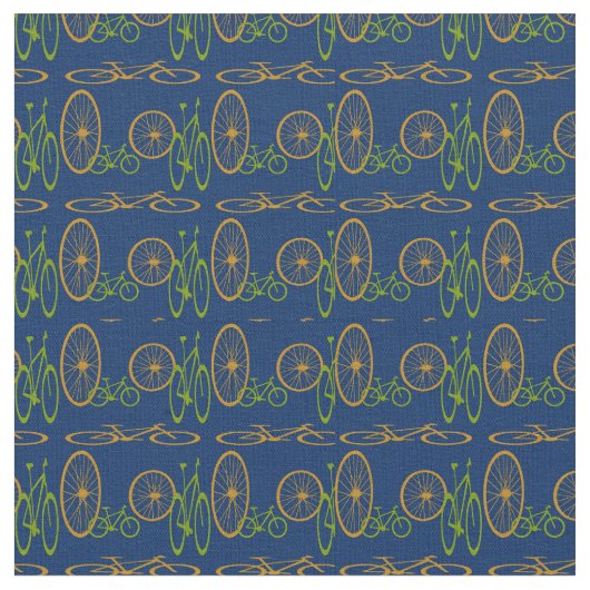 Fahrrad- und Radmuster Stoff (Nahaufnahme)