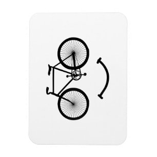Fahrrad und Smile T-Shirt Fahrradfahren Tee-Shirt Magnet
