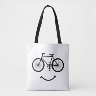 Fahrrad und Smile T-Shirt Fahrradfahren Tee-Shirt Tasche