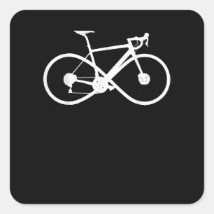 Fahrrad-Unendlichkeit Straße Fahrrad Racing Radfah Quadratischer Aufkleber