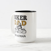 Fahrrad-Vater Motorrad Personalisiert Zweifarbige Tasse (Vorderseite Links)
