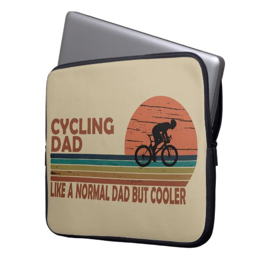 Fahrrad Vater wie ein normaler Vater, aber cooler Laptopschutzhülle (Vorderseite Links)
