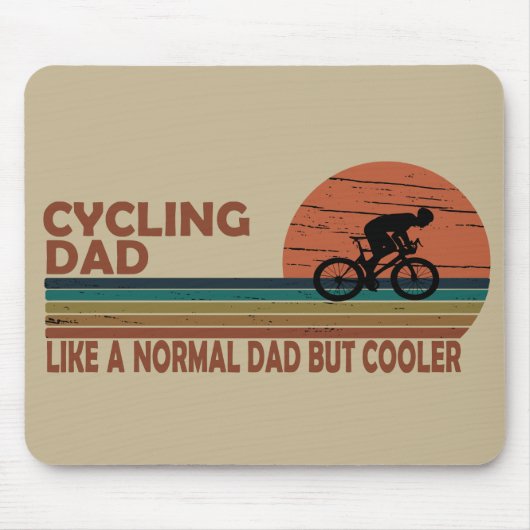 Fahrrad Vater wie ein normaler Vater, aber cooler Mousepad (Vorne)