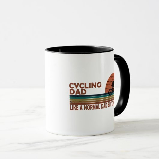 Fahrrad Vater wie ein normaler Vater, aber cooler Tasse (VorderseiteRechts)