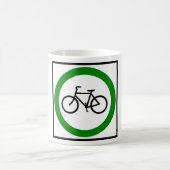 Fahrrad-Verkehrs-Landstraßen-Zeichen Kaffeetasse (Mittel)