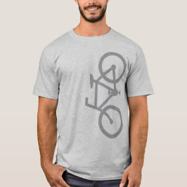 Fahrrad, vertikale Silhouette, grauer Entwurf T-Shirt