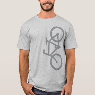 Fahrrad, vertikale Silhouette, grauer Entwurf T-Shirt