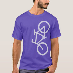 Fahrrad, vertikale Silhouette, lt Purple Design T-Shirt