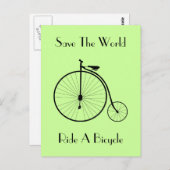 Fahrrad Vintag Postkarte (Vorne/Hinten)