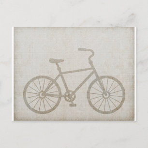 Fahrrad Vintage Sport Frieden Liebe Schicksal Postkarte