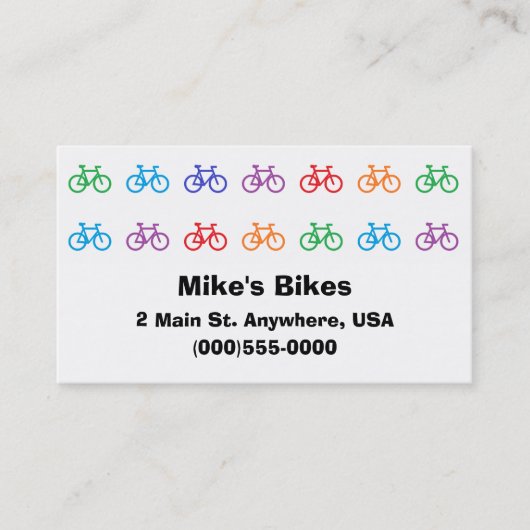 "Fahrrad-" Visitenkarten Visitenkarte (Vorderseite)