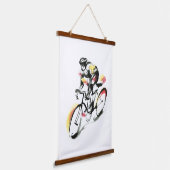 Fahrrad Wandteppich Mit Holzrahmen (Gewinkelt)