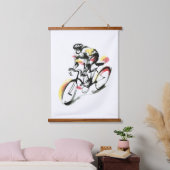 Fahrrad Wandteppich Mit Holzrahmen (Schlafzimmer)